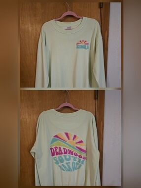 Ragwear Deadwood South Dakota Crewneck Sweatshirt Womens XXL Green EUC